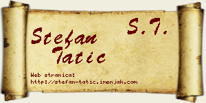 Stefan Tatić vizit kartica